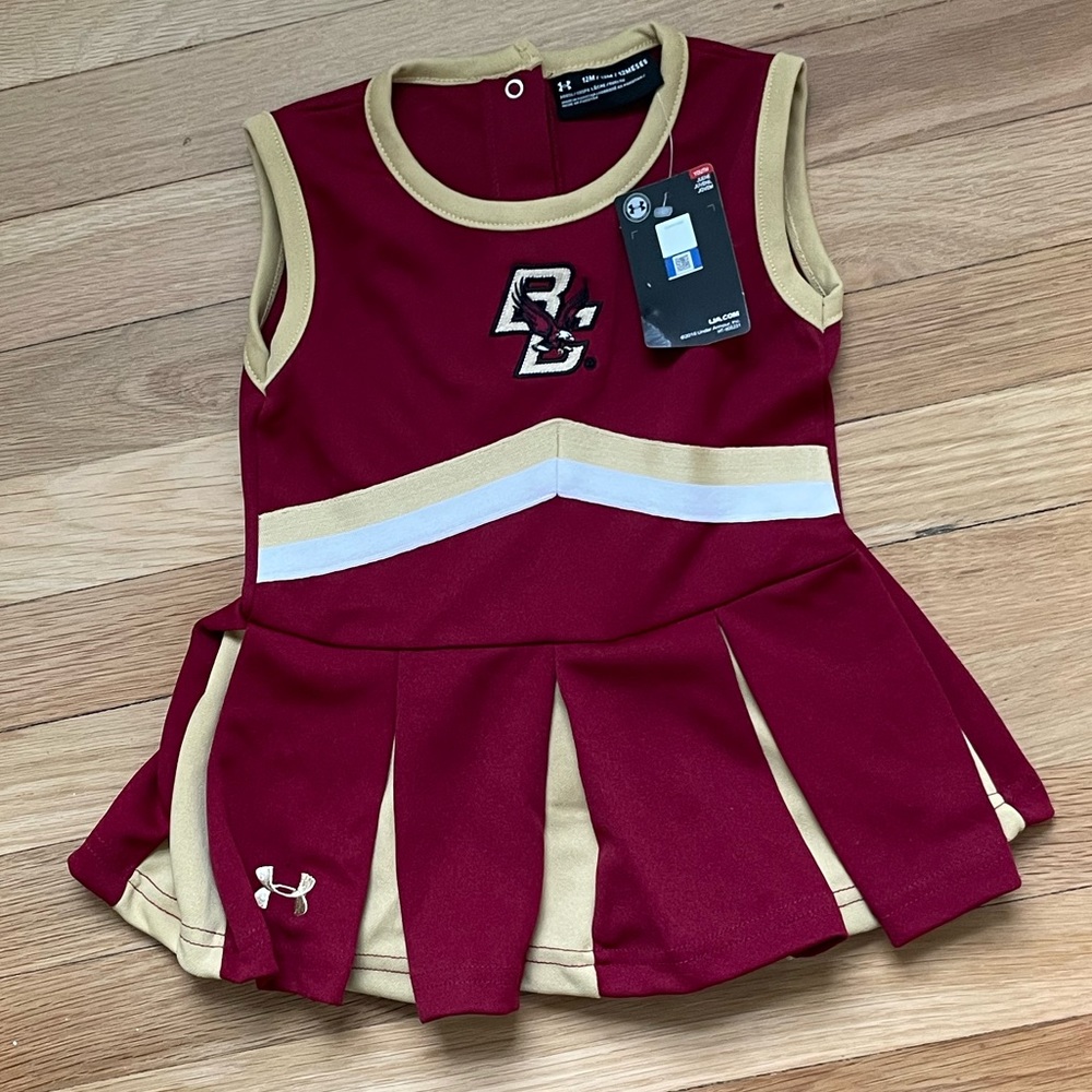 Under Armour Girls Maroon and Gold Cheer Dress
